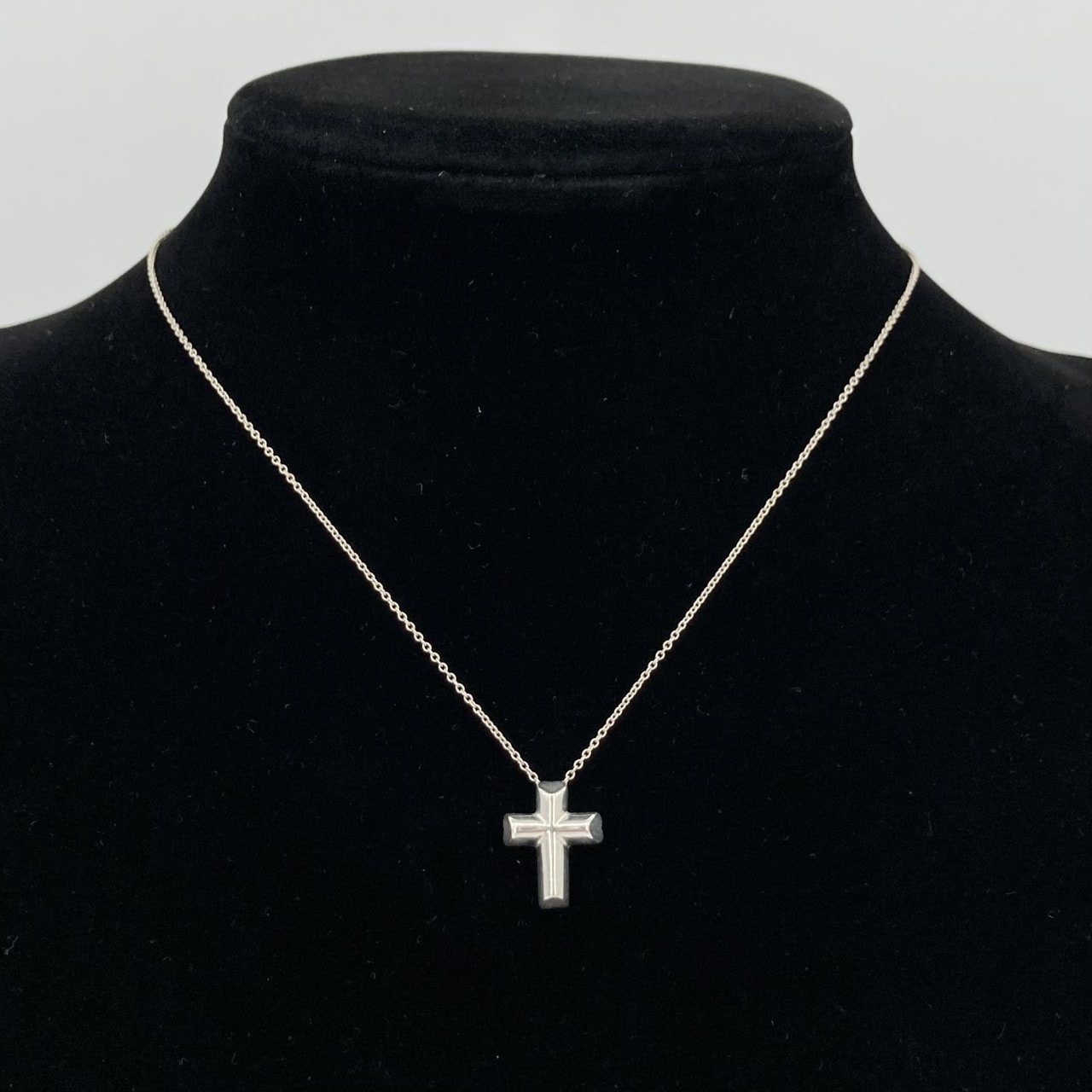 TIFFANY&Co.(ティファニー) ハート クロス ネックレス Ag925 ネックレス 3.33g シルバー