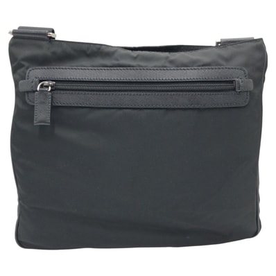 美品 PRADA プラダ テスート 三角ロゴ ブラック ナイロン ショルダーバック ポシェット 504726 【中古】