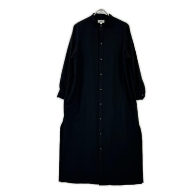 ハイク 23AW ブラック MAXI SHIRT DRESS 1