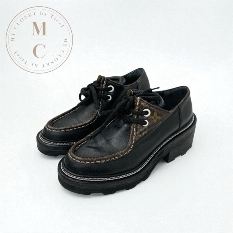 ルイヴィトン LOUIS VUITTON ボブールライン ローファー 革靴 靴 シューズ レザー ブラック ブラウン ダービーシューズ レースアップシューズ