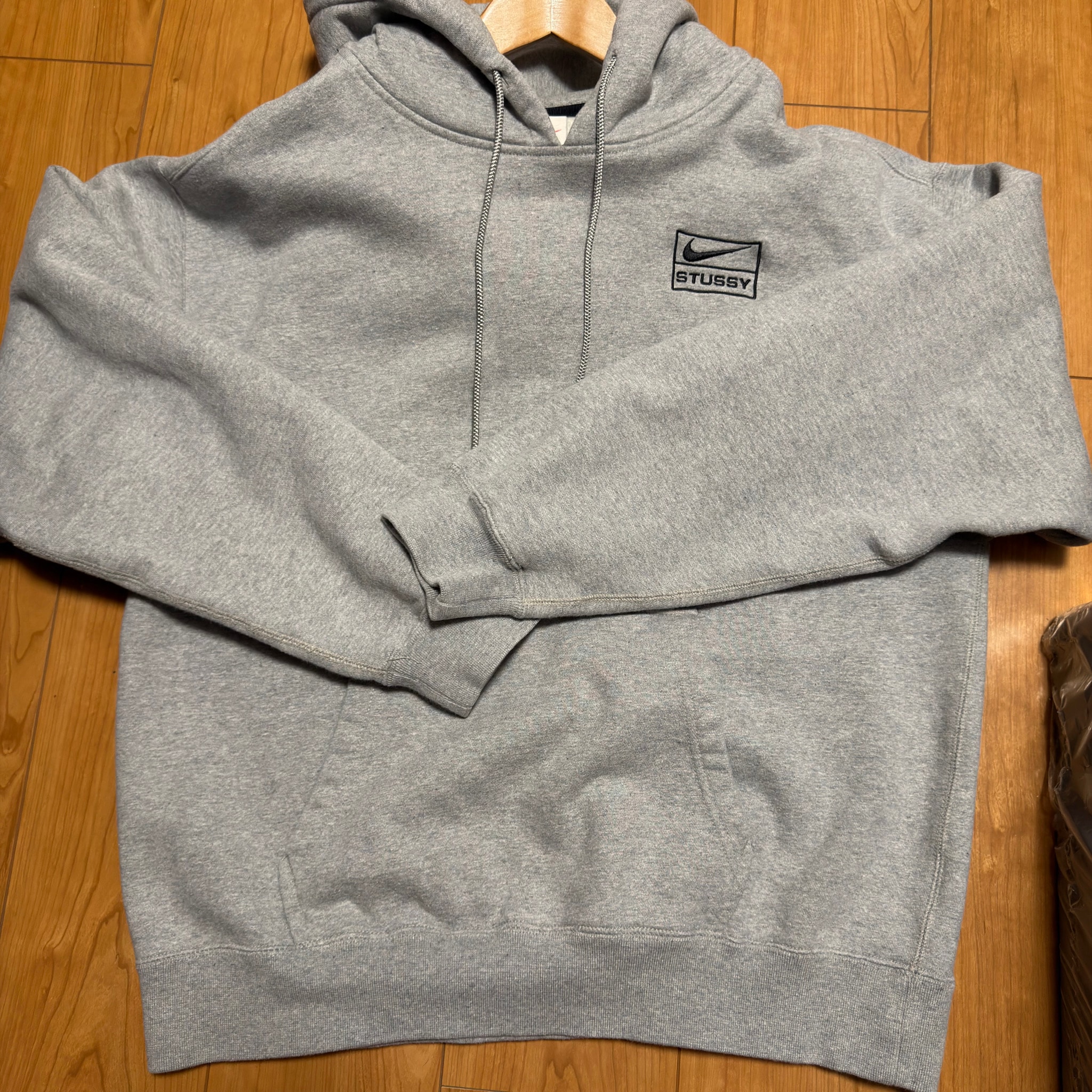 Stussy × Nike NRG Washed Hoodie (US Size) "Grey" DJ9488-063