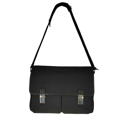 キャンバス × レザー メッセンジャーバッグ canvas leather messenger bag【1143754043486】