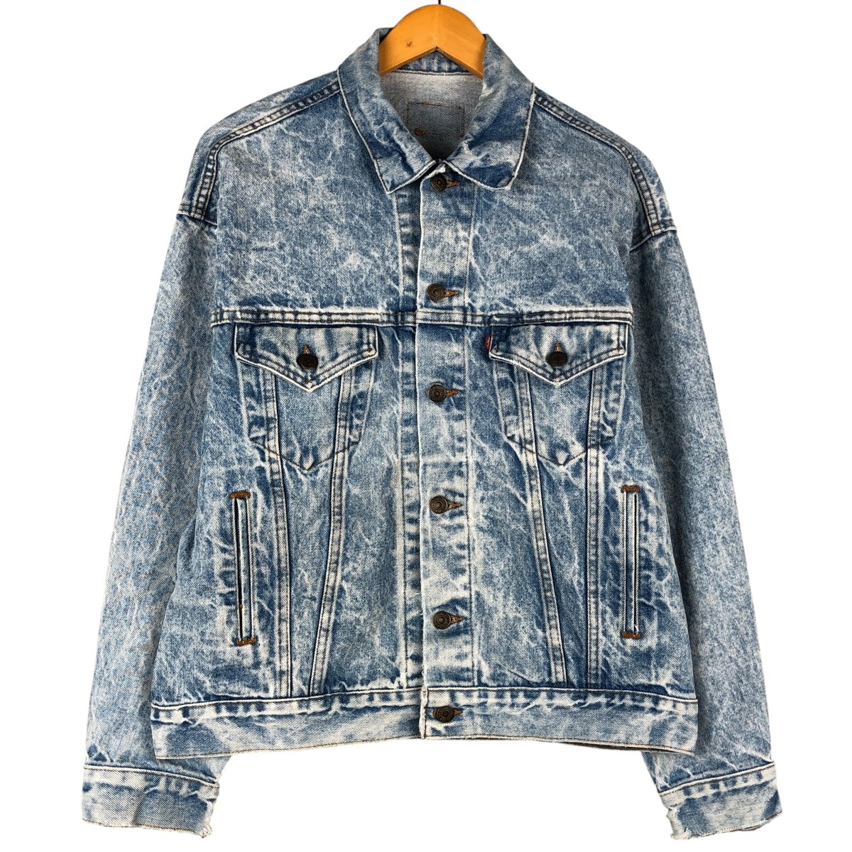 古着 90年代 リーバイス Levi's 70507-0219 ケミカルウォッシュ デニムジャケット Gジャン USA製 メンズM相当 ヴィンテージ/eaa603692