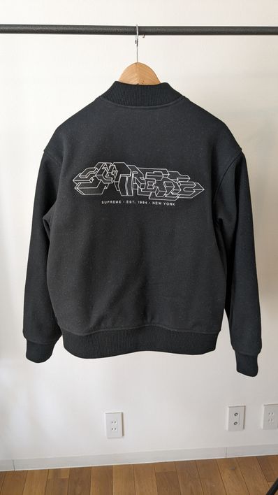 Supreme Delta Logo Varsity Jacket "Black"