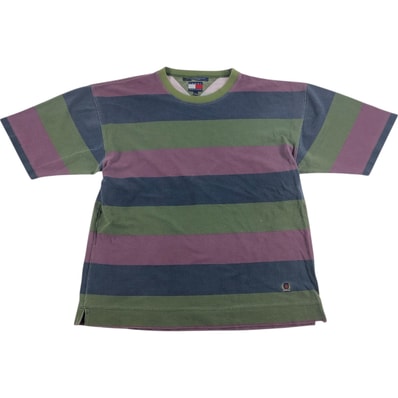 古着 90年代 トミーヒルフィガー TOMMY HILFIGER 半袖 ボーダーTシャツ メンズXL相当 ヴィンテージ/eaa536138