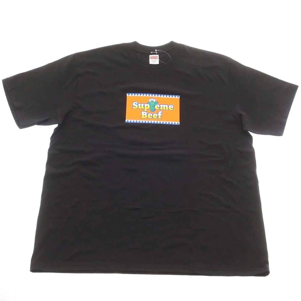 【中古】シュプリーム Supreme 2025年春夏 Beef Tee クルーネック 半袖Tシャツ ブラック【サイズXL】【メンズ】