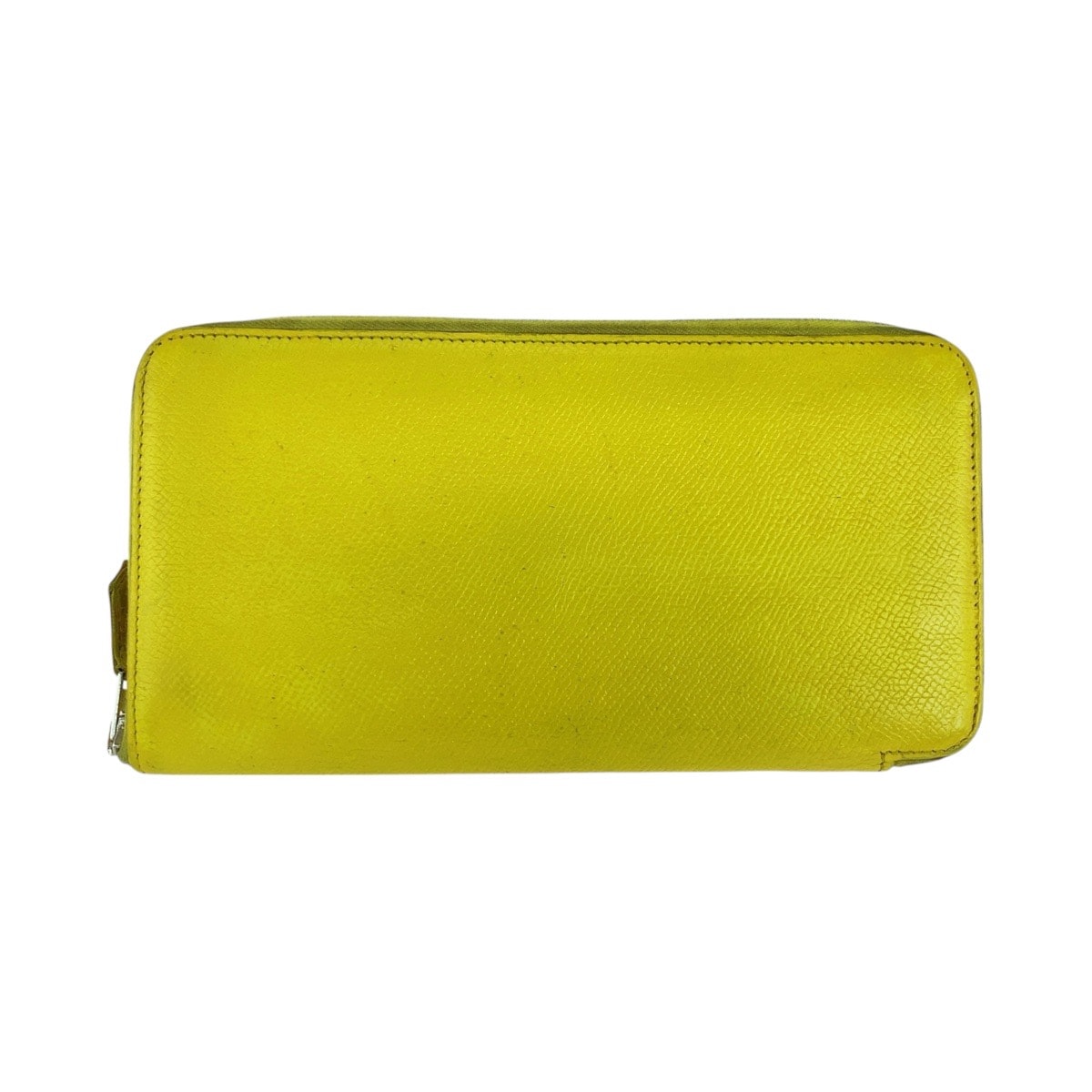 HERMES エルメス アザップロング シルクイン ライトイエロー シルバー金具 ヴォーエプソン 長財布 ロングウォレット □Q刻印 506688 【中古】