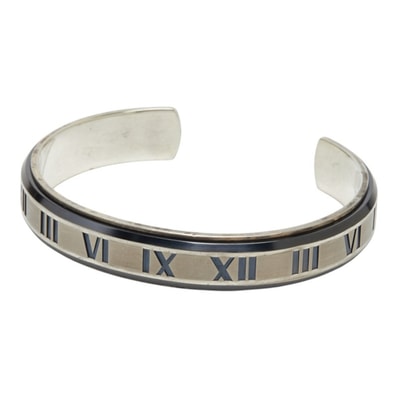 ティファニー アトラス バングル シルバー ブラック チタン メンズ TIFFANY&Co. 中古