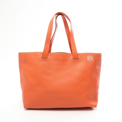 ロエベ LOEWE アナグラム トートバッグ バッグ レザー レディース オレンジ系 【中古】