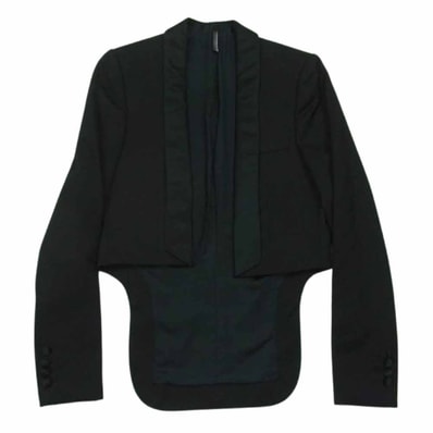 DIOR HOMME ディオールオム ジャケット 06SS 6EF2028020 エディ期 スワローテイル タキシード 燕尾 ジャケット ブラック系 40【中古】