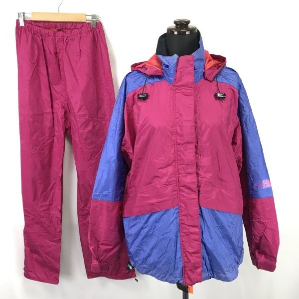 日本製★THE NORTH FACE★ゴアテックス/ナイロンパーカー&パンツ/セットアップ【レディースM/pink】マウンテン/レインジャケット/Made in Japan◆cBH341