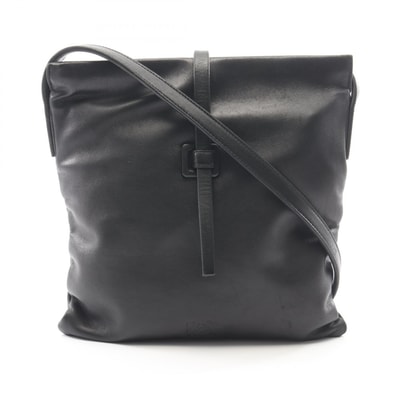 ロエベ LOEWE アナグラム ショルダーバッグ バッグ レザー レディース ブラック系 【中古】