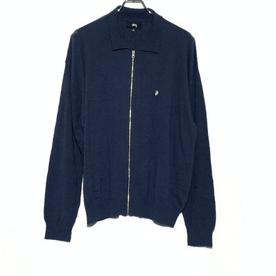 Stussy Lightweight LS Zip Polo "Navy"