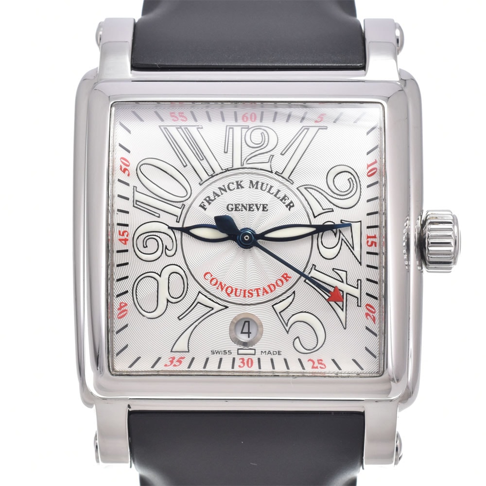 フランクミュラー FRANCK MULLER 10000HSC コンキスタドール コルテス シルバー 自動巻き メンズ 良品 腕時計 R#148960
