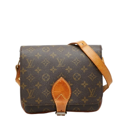 ルイ ヴィトン モノグラム カルトシエールMM 斜め掛け ショルダーバッグ M51253 ブラウン PVC レザー レディース LOUIS VUITTON 【中古】