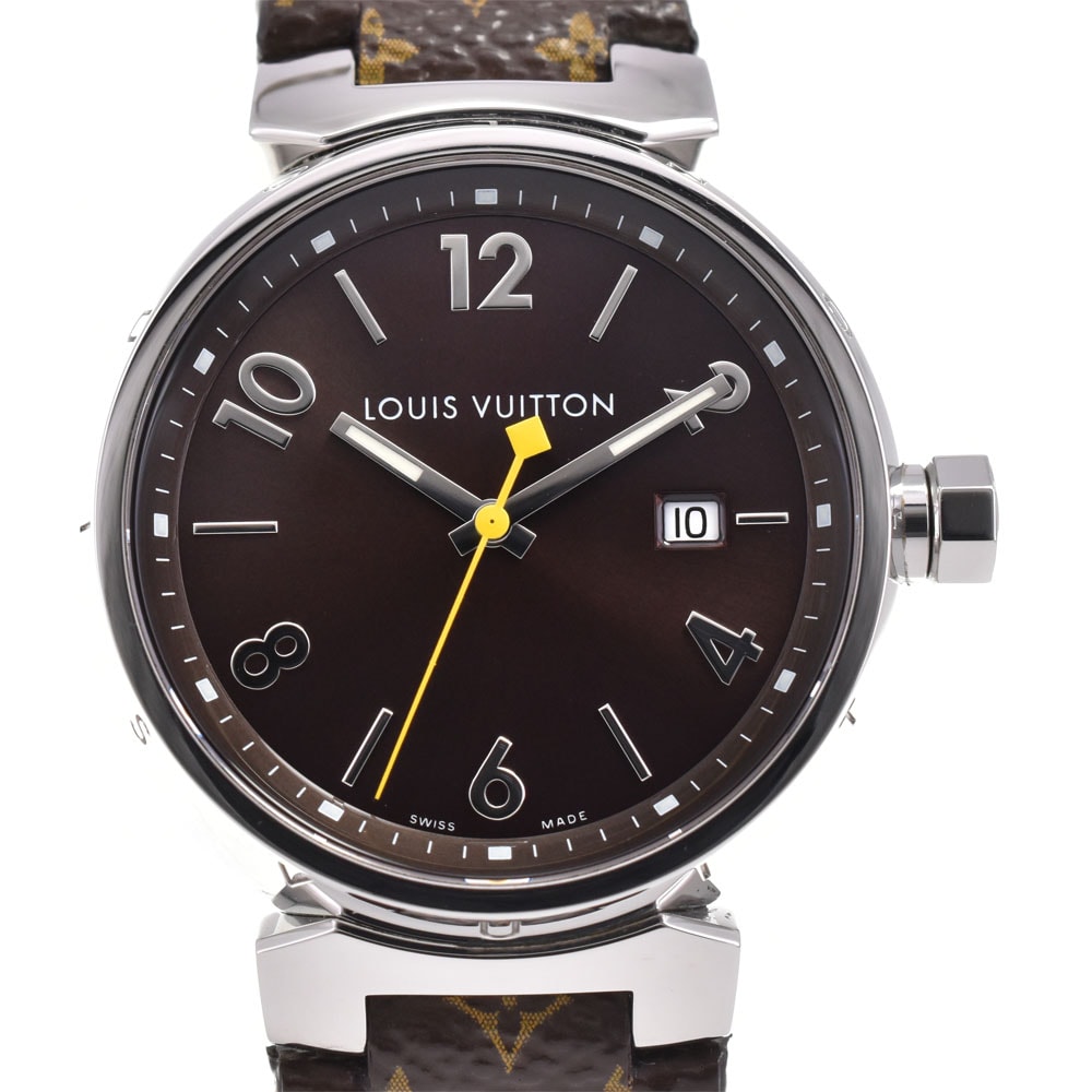 ルイ・ヴィトン LOUIS VUITTON Q1111 タンブール GM クォーツ メンズ  箱・保証書付き N#145302