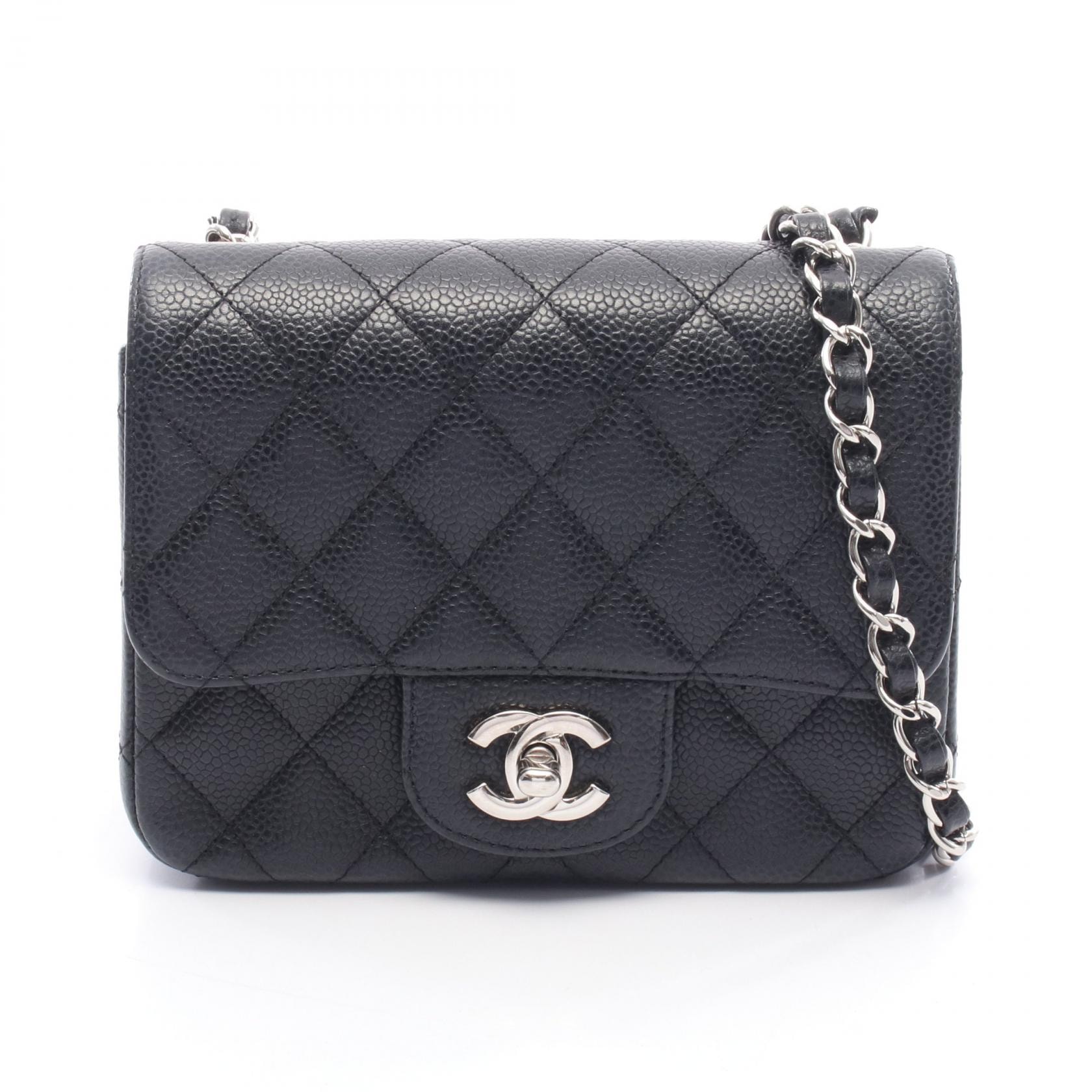 シャネル CHANEL ミニマトラッセ ショルダーバッグ バッグ レザー カーフ(牛革) レディース ブラック系 【中古】