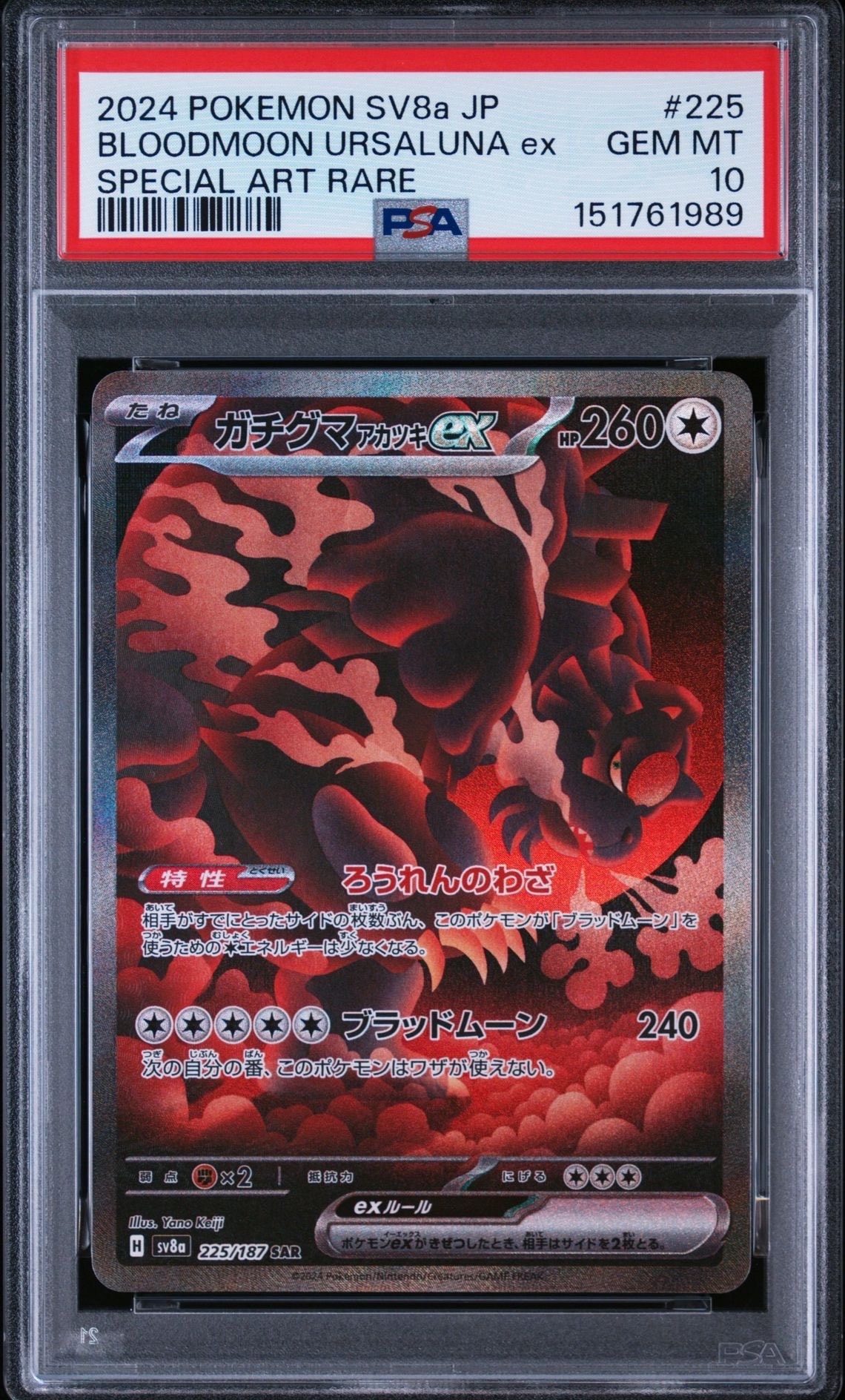ガチグマ アカツキex SAR [SV8a 225/187](ハイクラスパック「テラス