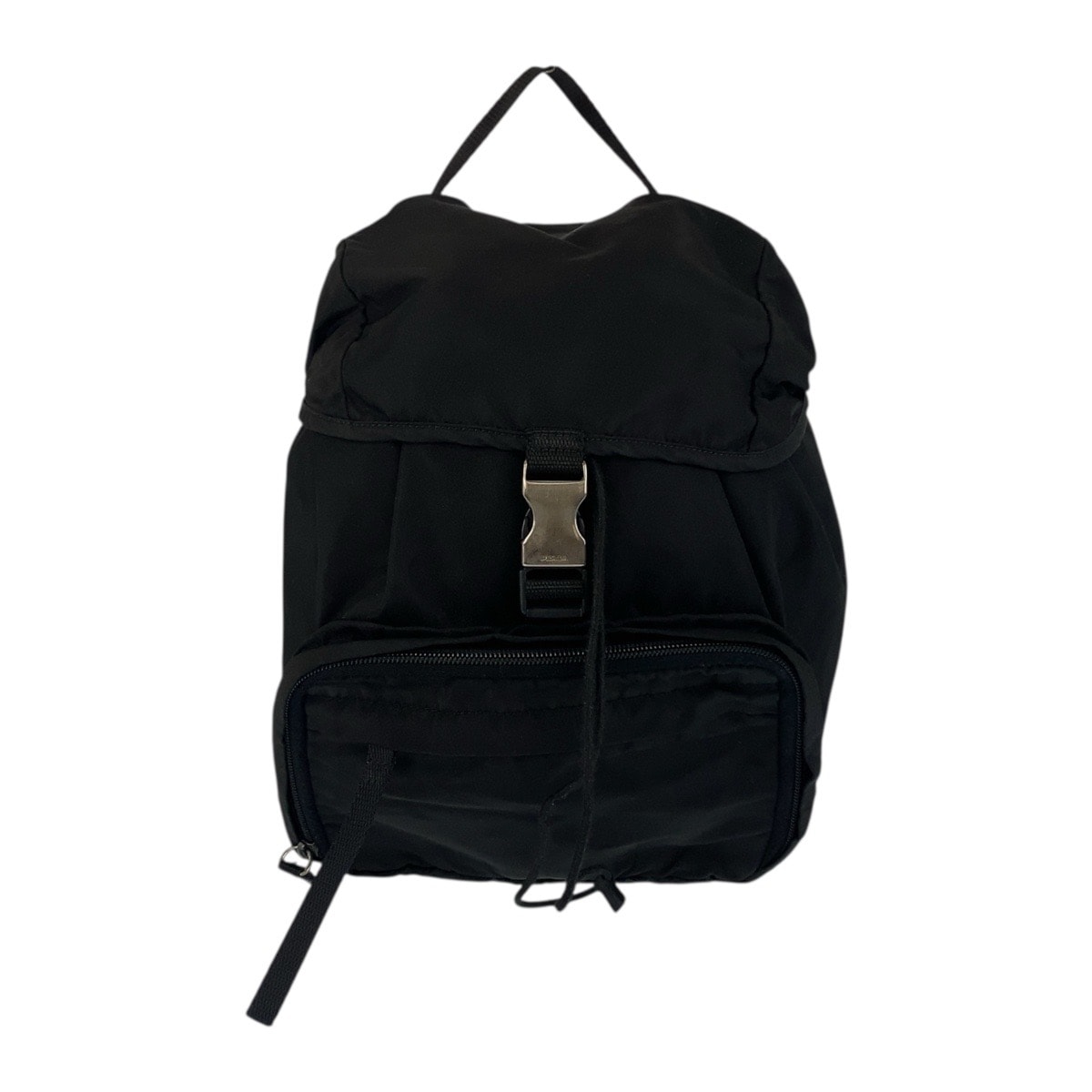 美品 PRADA プラダ テスート 三角ロゴプレート ブラック 黒 シルバー金具 ナイロン リュック・デイパック バックパック 506170 【中古】