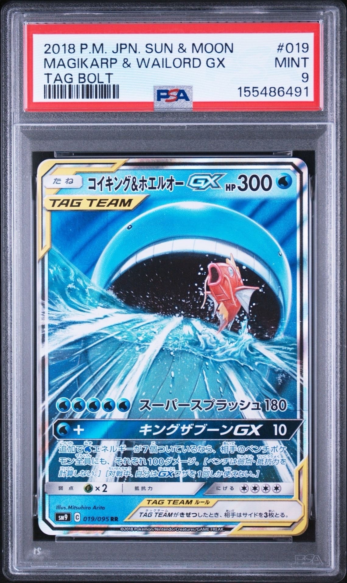 PSA10】コイキング&ホエルオーGX RR [SM9 019/095](拡張パック「タッグ