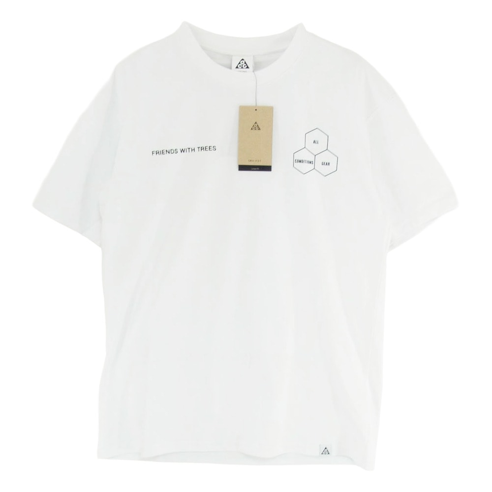 NIKE ナイキ Tシャツ HJ0797-121 ACG Walking Tree S/S TEE ウォーキング ツリー クルーネック 半袖 Tシャツ ホワイト系 S【極上美品】【中古】
