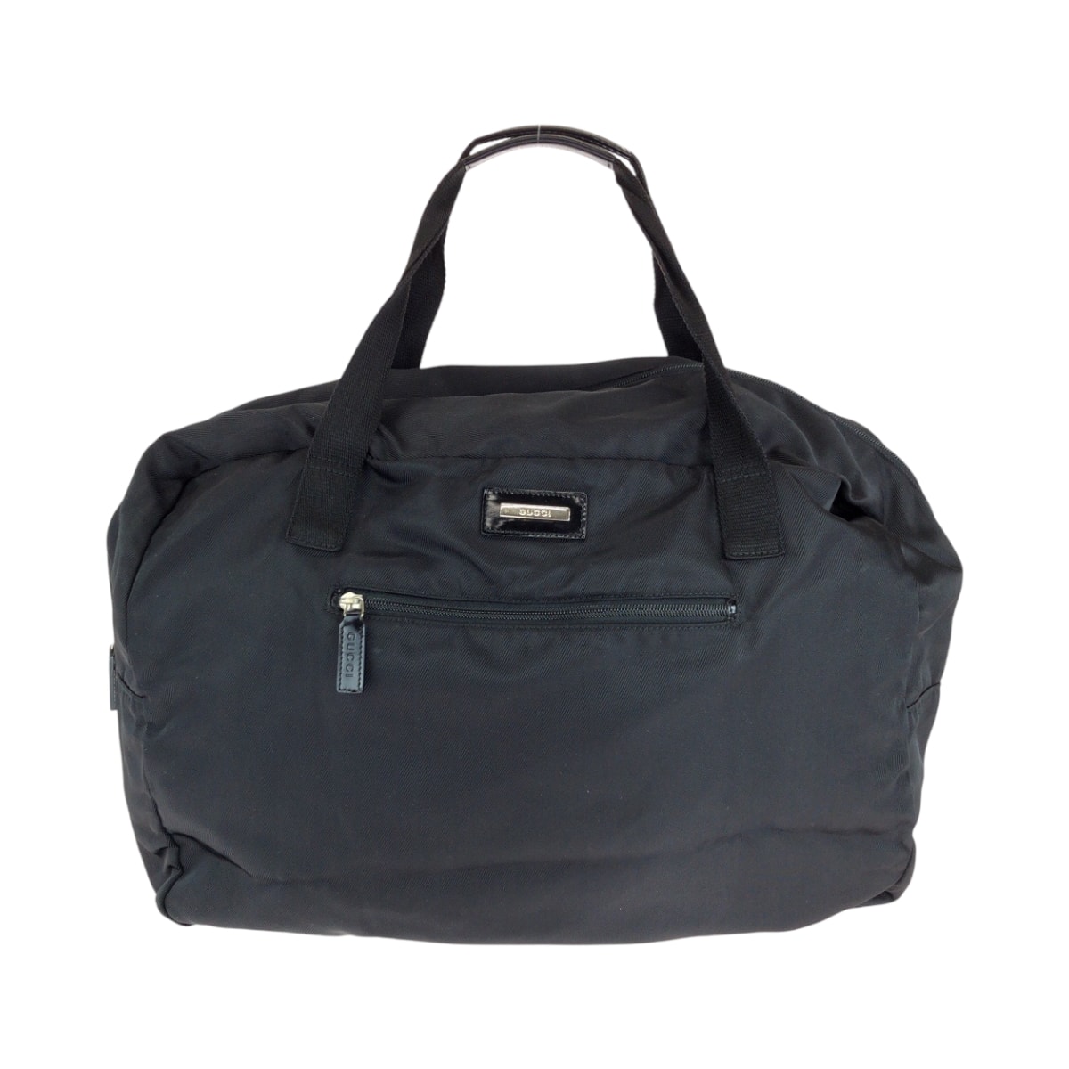 美品 GUCCI グッチ 男女兼用 ブラック 黒 シルバー金具 ナイロン ボストンバッグ ハンドバッグ 506377 【中古】