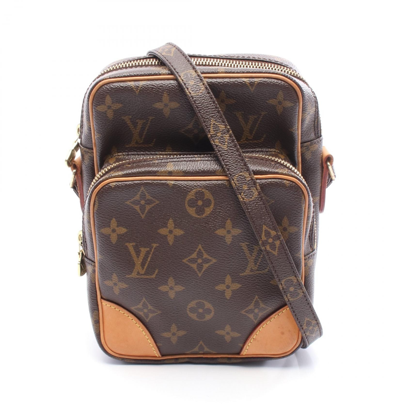 ルイ・ヴィトン LOUIS VUITTON アマゾン ショルダーバッグ バッグ PVCコーティングキャンバス レザー モノグラム レディース ブラウン系 M45236 【中古】