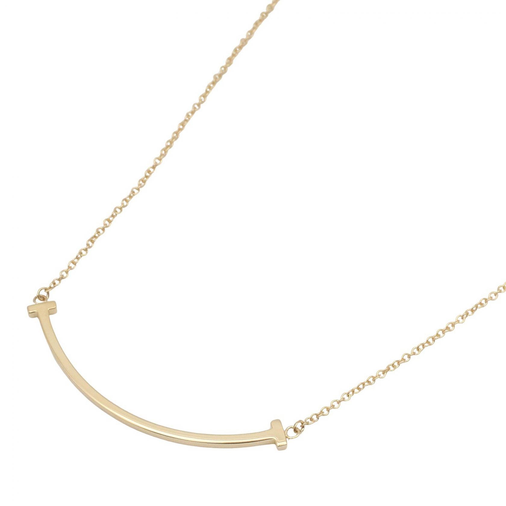 ティファニー TIFFANY&CO Tスマイル スモール ネックレス ネックレス ジュエリー K18(イエローゴールド) メンズ レディース ゴールド系 60011679 【中古】