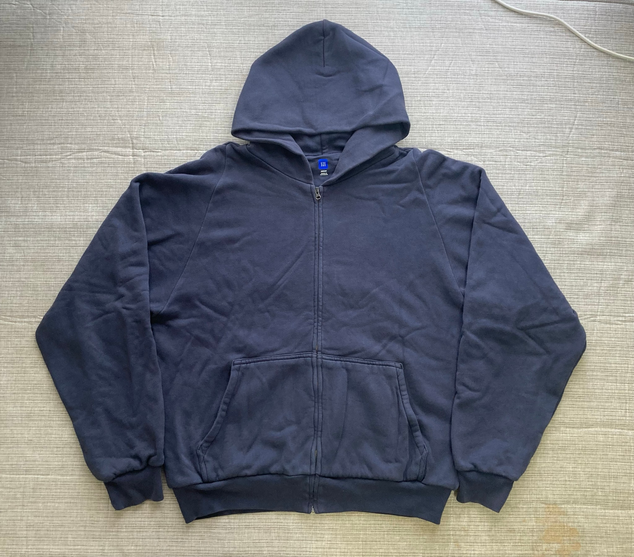 YEEZY GAP Doubleface Wide Silhouette Zip Up Sweat Hoodie "Tapestry Navy"