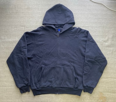 YEEZY GAP Doubleface Wide Silhouette Zip Up Sweat Hoodie "Tapestry Navy"