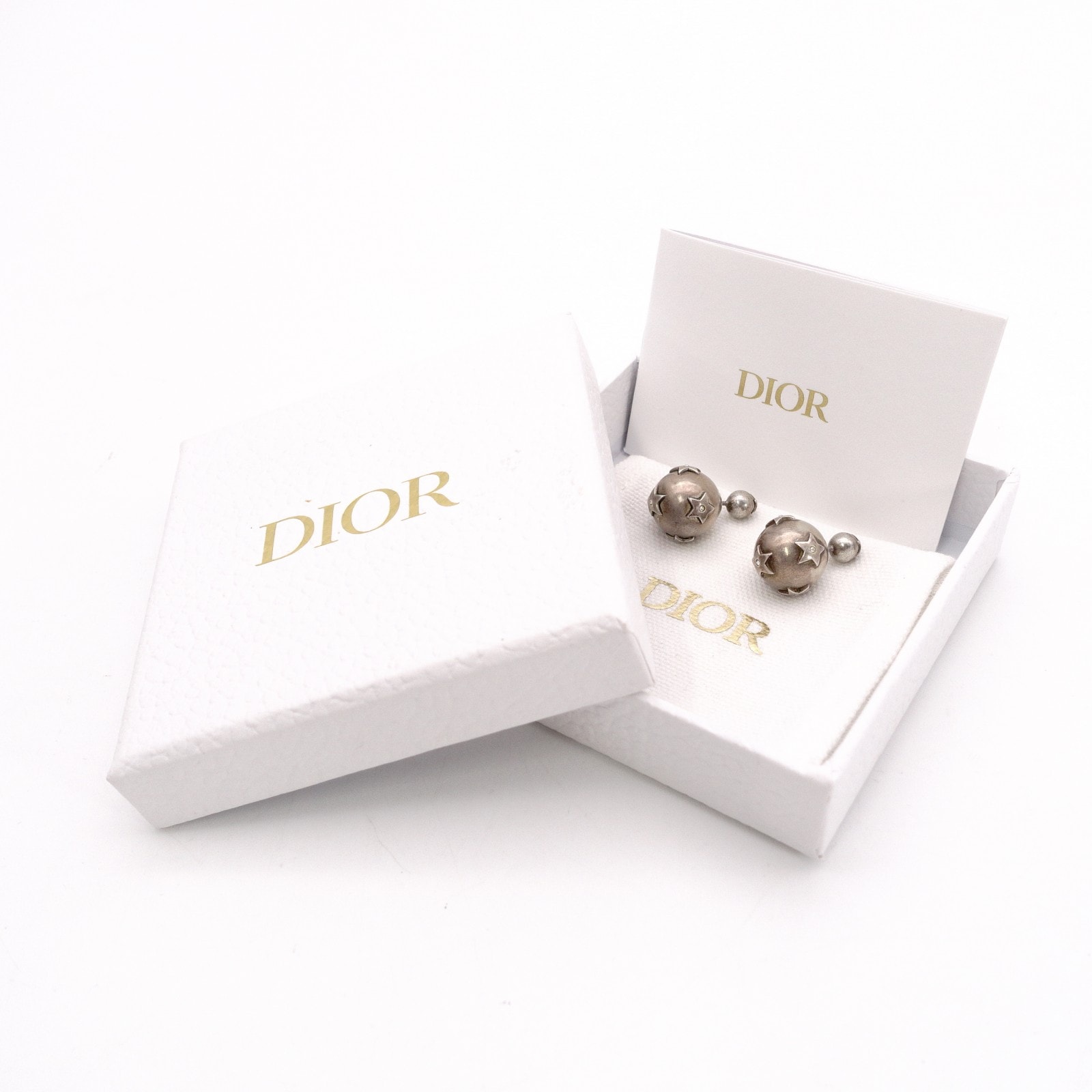 Dior ディオール トライバル ピアス メタル シルバー スター