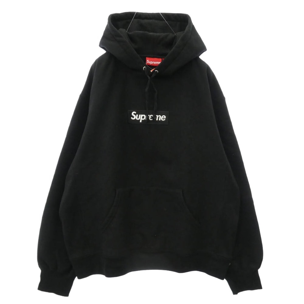 Supreme シュプリーム 23AW Box Logo Hooded Sweatshirt Black ボックス ロゴ フーデッド スウェットシャツ プルオーバー パーカー フーディー ブラック系 L【中古】