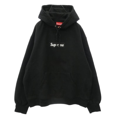 Supreme シュプリーム 23AW Box Logo Hooded Sweatshirt Black ボックス ロゴ フーデッド スウェットシャツ プルオーバー パーカー フーディー ブラック系 L【中古】