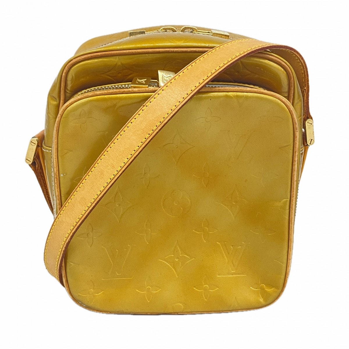 【6dd4036】ルイヴィトン ショルダーバッグ ヴェルニ ウースター M91036 グリ【中古】レディース