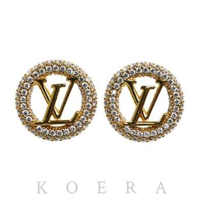 LOUIS VUITTON ルイ・ヴィトン メタル ブックル ドレイユ ルイーズ バイナイト ピアス M00757 TE0233 5.5g レディース【中古】