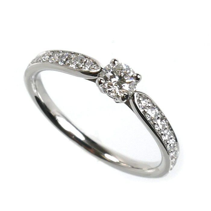 TIFFANY&Co. ティファニー Pt950プラチナ ハーモニー ハーフサークル リング・指輪 ダイヤモンド0.23ct 11号 3.1g レディース【中古】