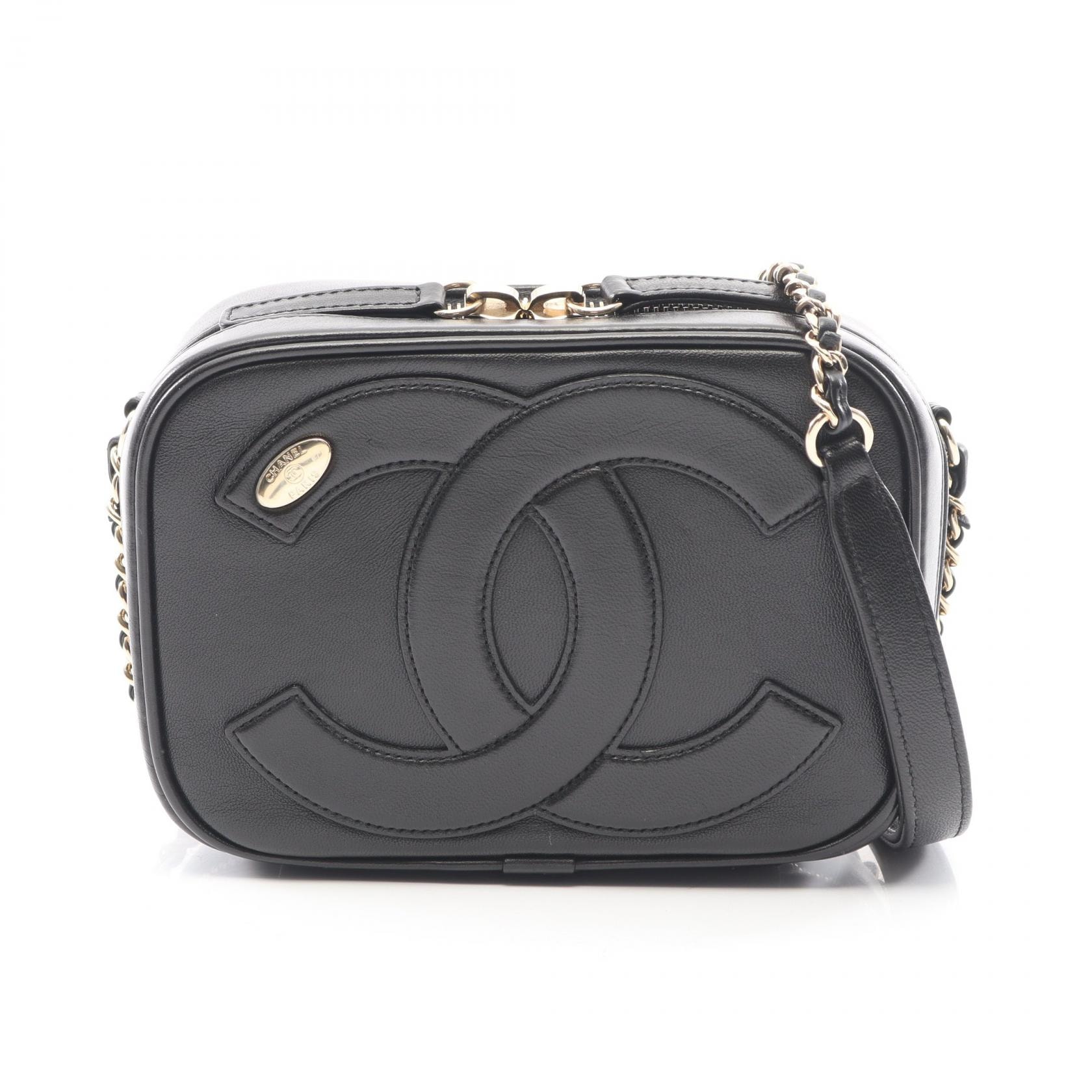 シャネル CHANEL ココマーク ショルダーバッグ バッグ ラムスキン(羊革) レディース ブラック系 AS0322 【中古】