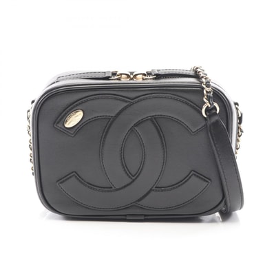 シャネル CHANEL ココマーク ショルダーバッグ バッグ ラムスキン(羊革) レディース ブラック系 AS0322 【中古】