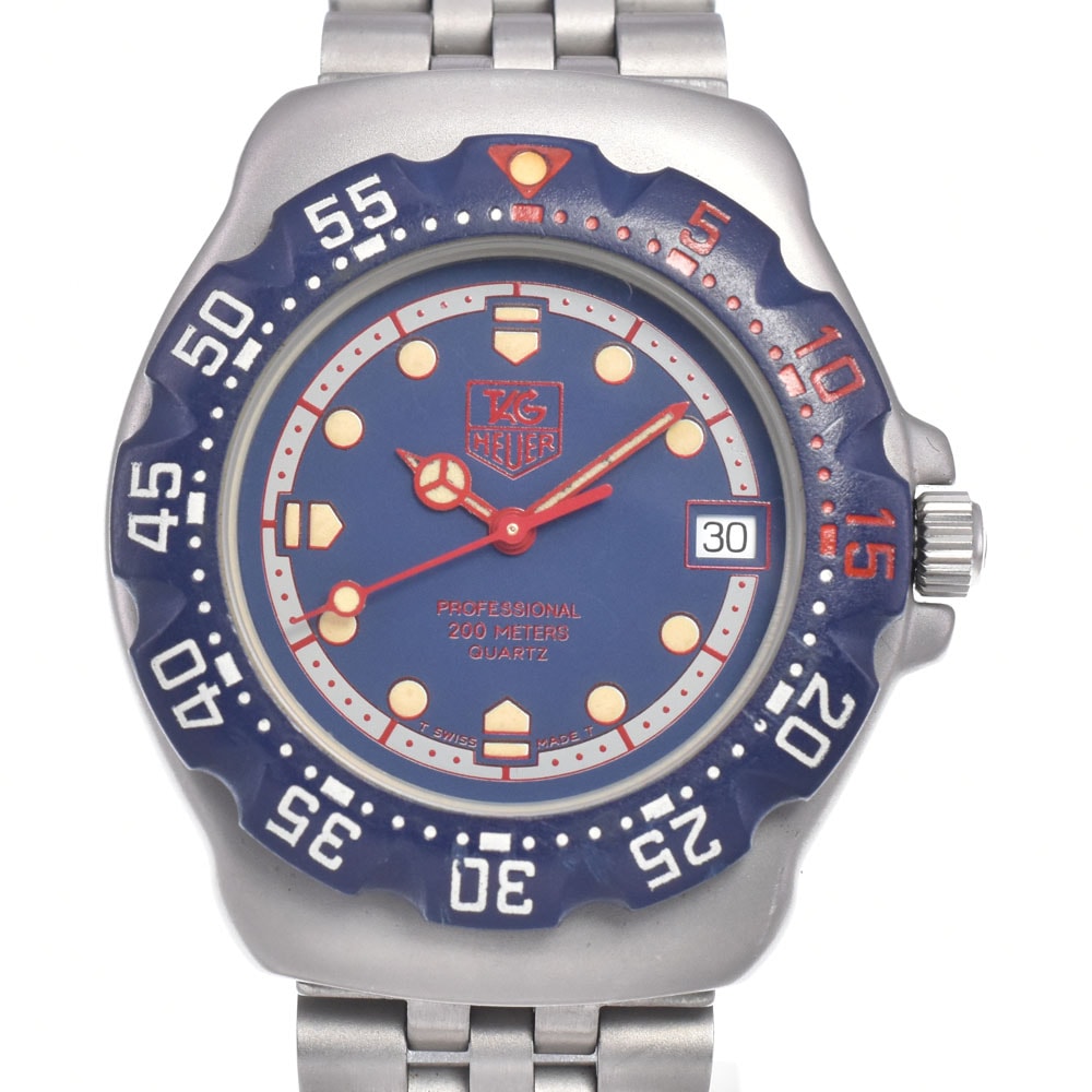 タグホイヤー TAG HEUER WA1210 フォーミュラー1 デイト ブルー クォーツ ボーイズ 腕時計 A#149424