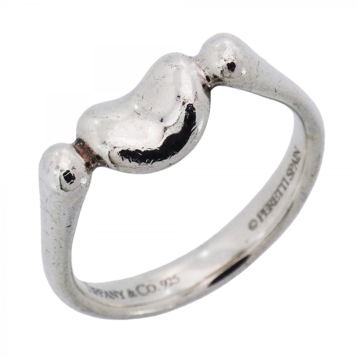 【6jdb0351】ティファニー リング ビーン シルバー925 10号【中古】レディース