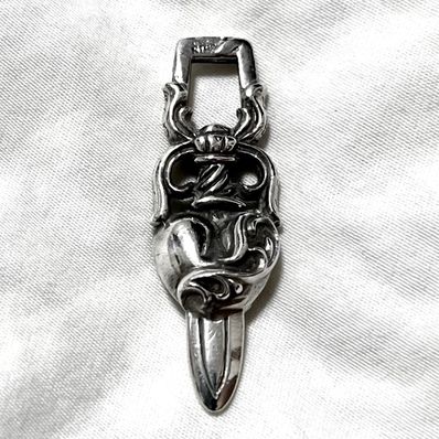 Chrome Hearts Dagger Heart Pendant "Silver"