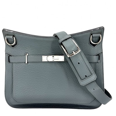 HERMES エルメス ショルダーバッグ ジプシエール28 肩掛け 斜め掛け □Q トリヨン ブルー系 シルバー金具 レディース 2013年【中古品】