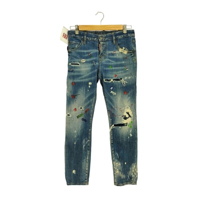 18SS イタリア製 DISTRESSED PRINTED TOMBOY JEANS【1143140640084】