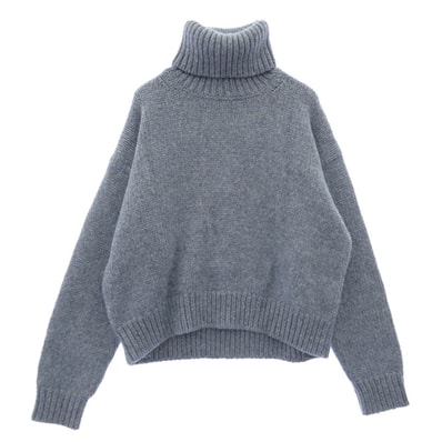CELINE セリーヌ ニット 2A89S234P トリオンフ アルパカ混 ハイネック タートルネック セーター ニット ライトブルー系 S【中古】