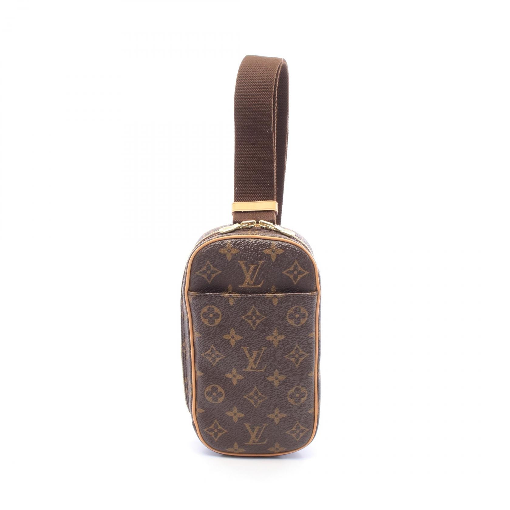 ルイ・ヴィトン LOUIS VUITTON ポシェットガンジュ ウエストバッグ ボディバッグ バッグ PVCコーティングキャンバス レザー モノグラム メンズ レディース ブラウン系 M51870 【中古】