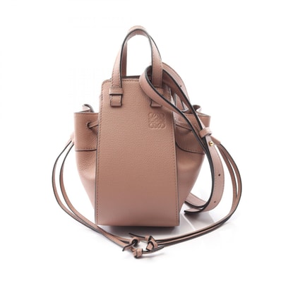 ロエベ LOEWE ハンモック ドローストリングバッグ ミニ ハンドバッグ バッグ レザー レディース ピンク系 A538V07X10 【中古】