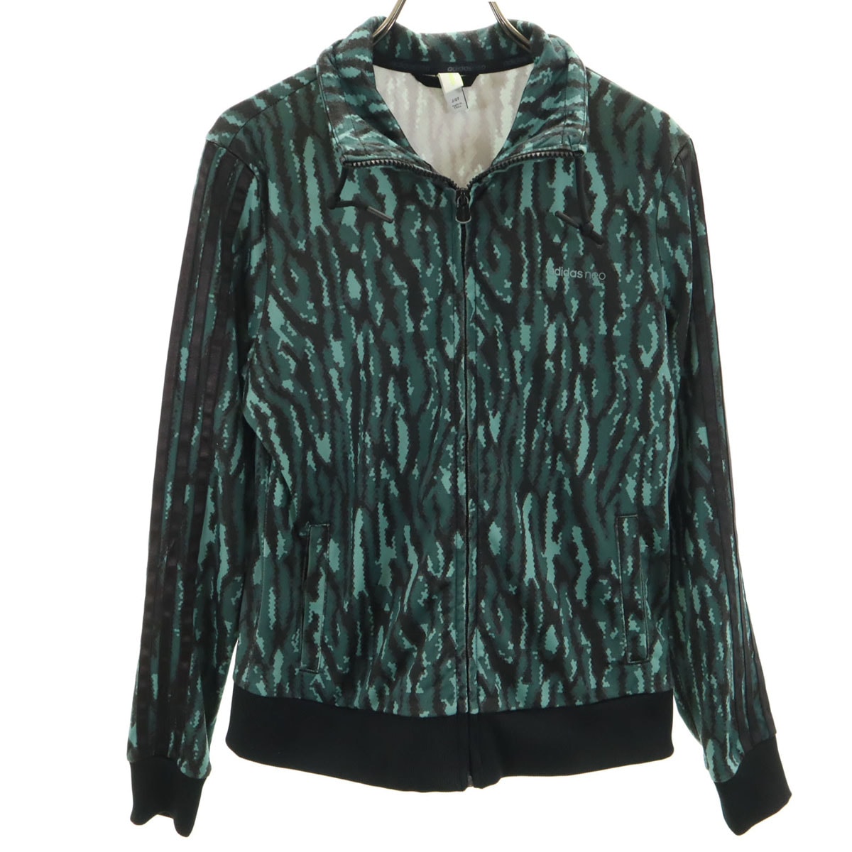 adidas NEO アディダスネオ 総柄 トラックジャケット OT グリーン ジャージ