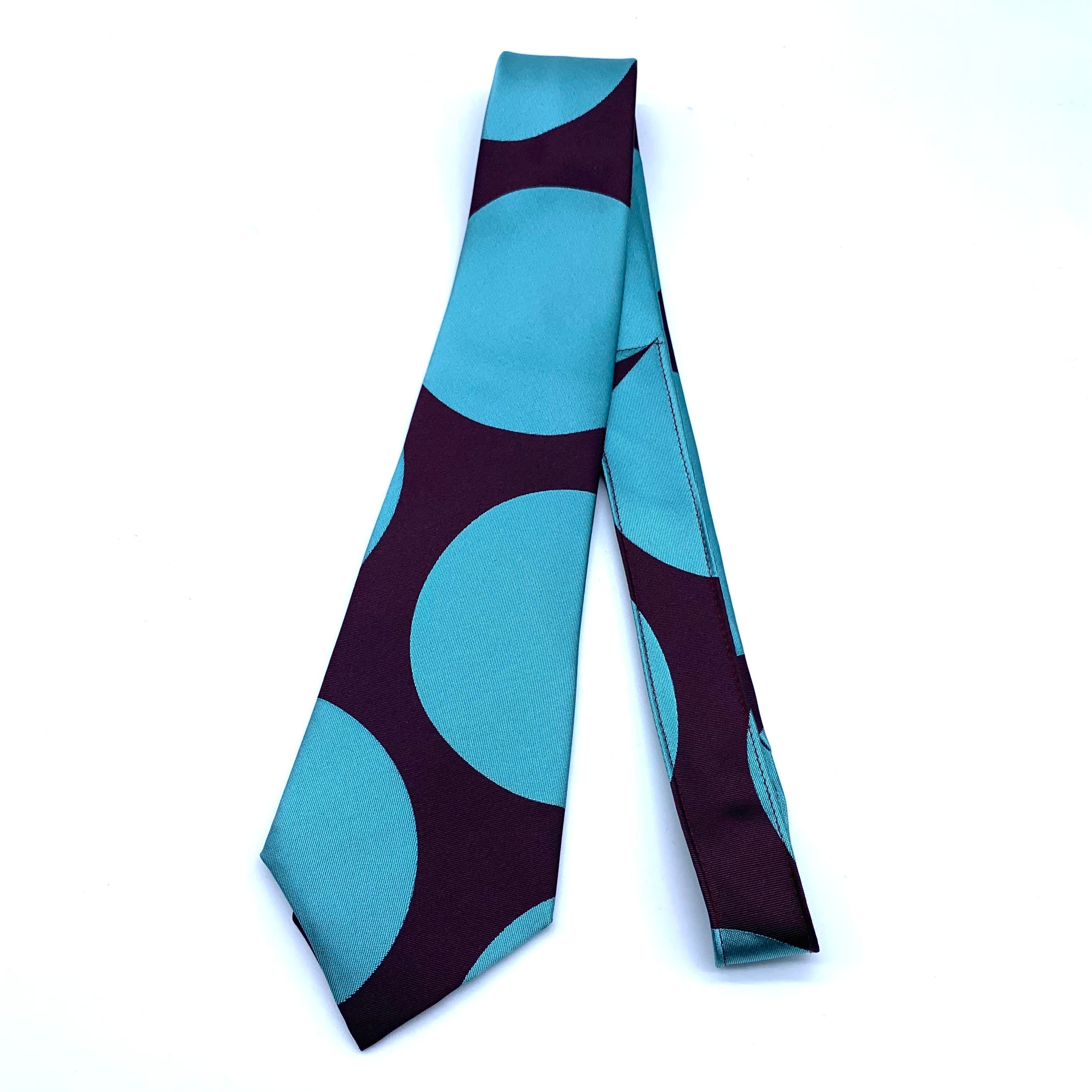 COMME des GARÇONS HOMME DEUX Polka dot silk tie Sky Blue