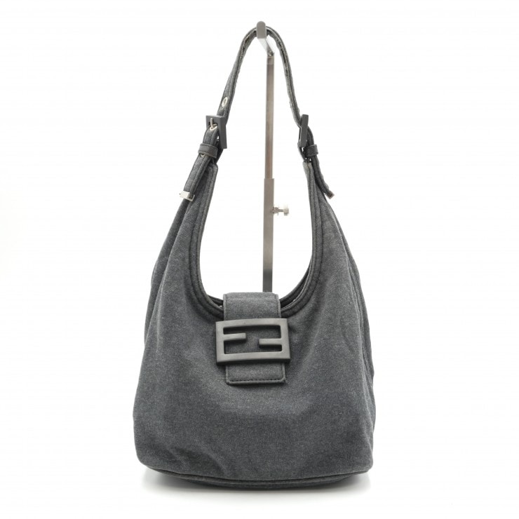 【FENDI】ヴィンテージ マンマバゲット ハンドバッグ グレー B (目立った傷や汚れなし)】FENDI（フェンディ）マンマバケット