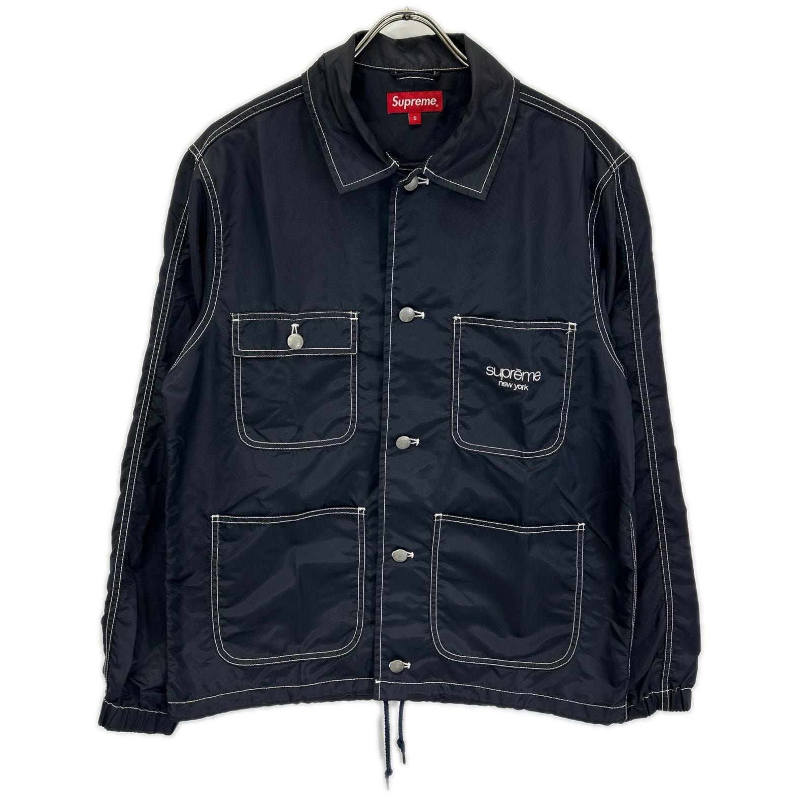 シュプリーム 24SS ネイビー Nylon Chore Coat